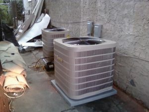 Air conditioning unit installed out